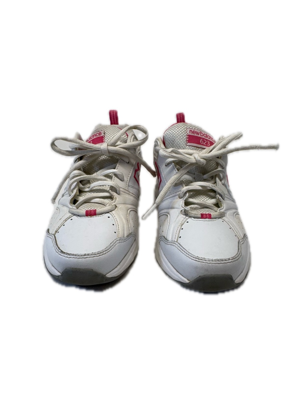 New Balance 623v2 White Pink Leather Cross Training Shoes Womens Size 7.5 Wide